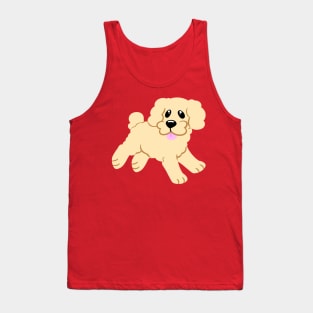 Simple Golden Poodle - Pink Tank Top